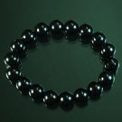 Wholesale 12pcs Tibetan Black Jade Gemstone Bead Buddhist Mala Bracelet WZ222