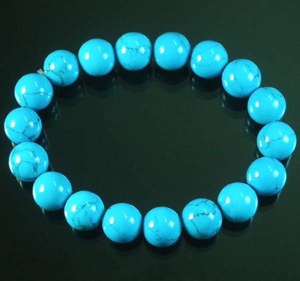 Wholesale 12pcs Tibetan Blue Veins Gemstone Bead Buddhist Mala Bracelet WZ209