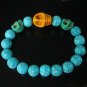 Wholesale 12pcs Turquoise Orange Green Skull Bead Baby Blue Veins Ball Beads Stretch Bracelet ZZ244