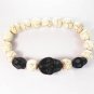 Wholesale 12pcs Turquoise Colorful Black Skull White Veins Beads Stretch Bracelet ZZ2137