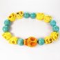 Wholesale 12pcs Turquoise Colorful Yellow Skull Blue Veins Beads Stretch Bracelet ZZ2157
