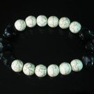 Wholesale 12pcs Turquoise Colorful Black Skull White Veins Beads Stretch Bracelet ZZ2180