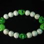 Wholesale 12pcs Turquoise Colorful Green Skull White Veins Beads Stretch Bracelet ZZ2197