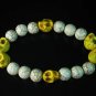 Wholesale 12pcs Turquoise Colorful Yellow Skull White Veins Beads Stretch Bracelet ZZ2203