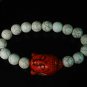 Wholesale 12pcs Turquoise Red Buddha White Veins Beads Stretch Bracelet ZZ2226