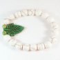 Wholesale 12pcs Turquoise Green Leaf White Veins Beads Stretch Bracelet ZZ2404