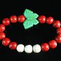 Wholesale 12pcs Turquoise Green Butterfly Red White Veins Beads Stretch Bracelet ZZ2441