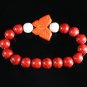 Wholesale 12pcs Turquoise Orange Butterfly Red White Veins Beads Stretch Bracelet ZZ2452