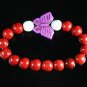 Wholesale 12pcs Turquoise Purple Butterfly Red White Veins Beads Stretch Bracelet ZZ2457