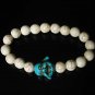 Wholesale 12pcs Turquoise Baby Blue Buddha White Veins Beads Prayer Mala Stretch Bracelet ZZ2610