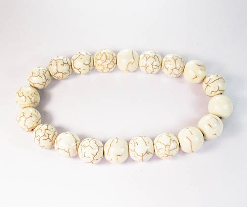 New Products Gift Cool White Turquoise Ball Beads Charm Bracelet for Men Women ZZ2149