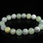 Women 7inch Polished Tibet & Nepal Stone Light Green Light Color Bead Bracelet WZ2066-10M