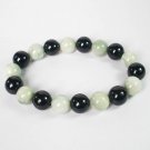 Women 7inch Polished Tibet & Nepal Stone Black Light Color Beads Bracelet WZ2148-10M