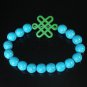 Charming Turquoise Colorful Chinese GREEN Knot Bead BLUE Veins Beads Stretch Bracelet ZZ2759