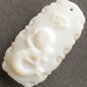 Natural Sea Shell Mother of Pearl Carved Constellation Virgo Statue Amulet Pendant