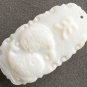 Natural Sea Shell Mother of Pearl Carved Constellation Pisces Statue Amulet Pendant