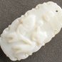 Natural Sea Shell Mother of Pearl Carved Constellation Gemini Statue Amulet Pendant