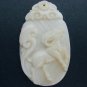 Natural Sea Shell Mother of Pearl Carved Goat Ram Ewe Lamb One of Zodiac Animal Pendant