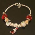 Plated Aldary Adjustable Chains Colorful Glass Beads Europe Bracelet EZ2063