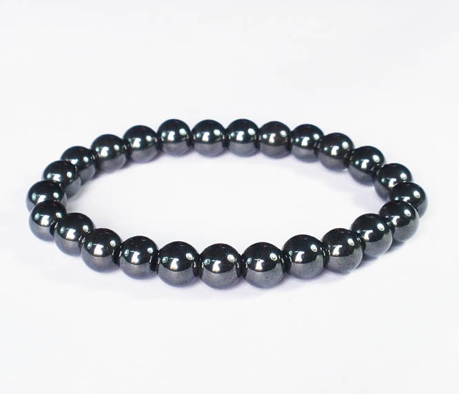 Natural Hematite Magnet Therap Health Hygienical Beads Stretchy Bracelet EG25