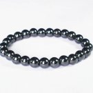 Natural Hematite Magnet Therap Health Hygienical Beads Stretchy Bracelet EG25