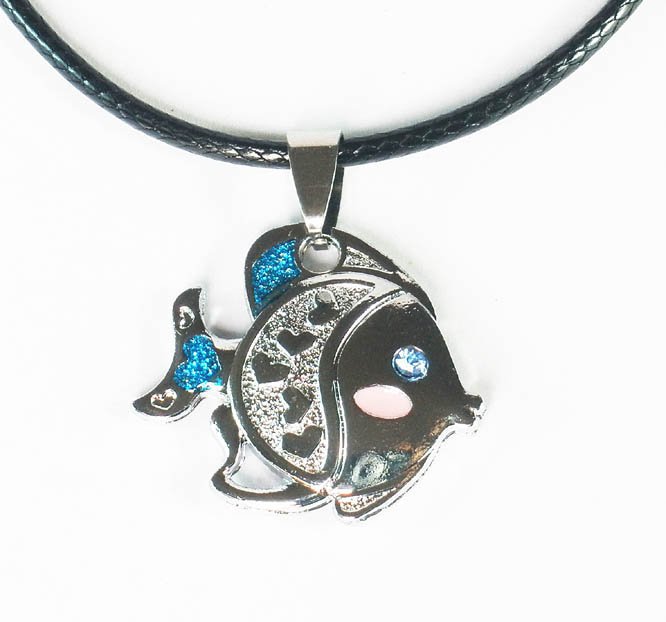 Tungsten Bronze Alloy Plated Fish Pendant EB023