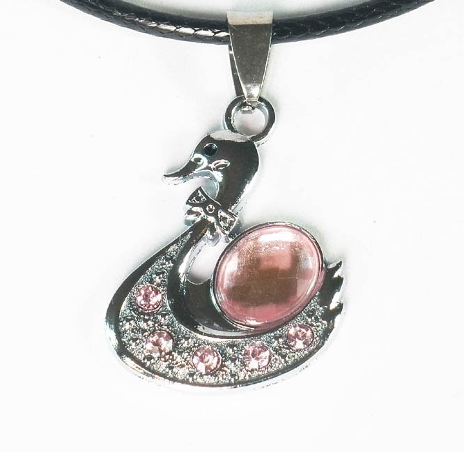 Tungsten Bronze Alloy Plated Swan Pendant EB024