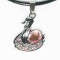 Tungsten Bronze Alloy Plated Swan Pendant EB024