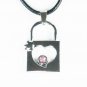 Tungsten Bronze Alloy Plated Love Lock Pendant EZ059