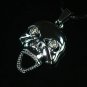 Tungsten Bronze Alloy Plated Skull Pendant EZ064