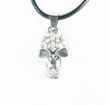 Tungsten Bronze Alloy Plated Skull Pendant EZ065