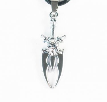 Tungsten Bronze Alloy Plated Skull Sword Pendant EZ067