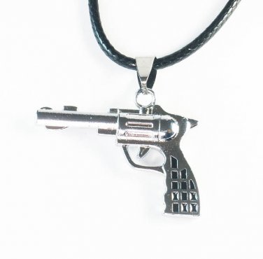 Tungsten Bronze Alloy Plated Gun-Shape Pendant EZ074