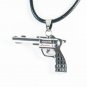 Tungsten Bronze Alloy Plated Gun-Shape Pendant EZ074