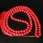Turquoise Stone 108 0.4inch Red Beads Buddhism Buddha Prayer Mala  Necklace