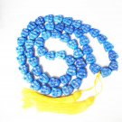 Buddhism Turquoise 40inch 54 Smile Blue Buddha Beads Prayer Mala Necklace ZL1076
