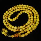 Fashion Jewelry Cool Turquoise 108 Yellow Vein 10x12mm Skull Beads Necklace