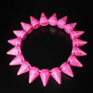 Cool Fashion Turquoise Hot Pink Spiculate Teeth Shape Vein Beads Stretch Bracelet