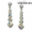 Swarovski Earrings for Wedding Brides, Bridesmaid ~ .925 Sterling Silver