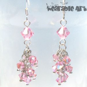 Glitters - Swarovski Crystal Cascade Earrings - Available in various colours