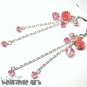 Jenna - Pink Swarovski Crystal Earrings / Polymer Clay