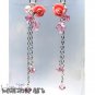 Jenna - Pink Swarovski Crystal Earrings / Polymer Clay