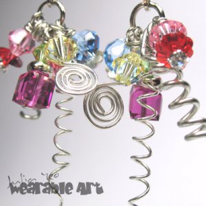 Springtime - Swarovski Crystal Leaf Earrings and Fun with Coils