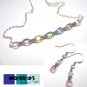 Pastel Delight ~ Swarovski Crystal Cubes Necklace & Earrings Set