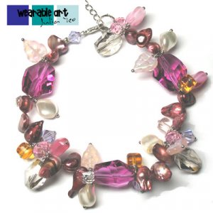 Fuchsia Bloom ~ Swarovski Crystal Bracelet