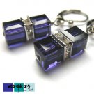 ~Purple Velvet Cubes~ .Swarovski Crystal Earrings