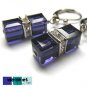 ~Purple Velvet Cubes~ .Swarovski Crystal Earrings