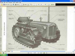 COUNTY TRACTOR FULL TRACK PARTS MANUAL & ATTACHMENT GUIDE Set