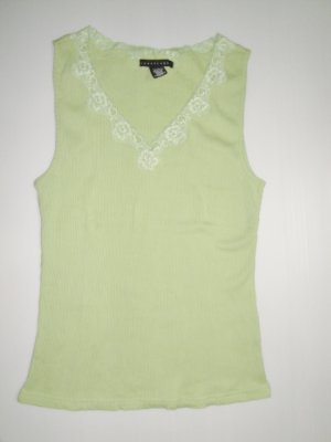New!! Apostrophe 100%cotton! tank top green color sleeveless Size S/C