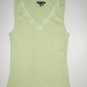New!! Apostrophe 100%cotton! tank top green color sleeveless Size S/C